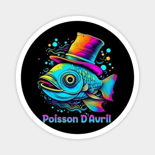 Psychedelic April Fish Magnet